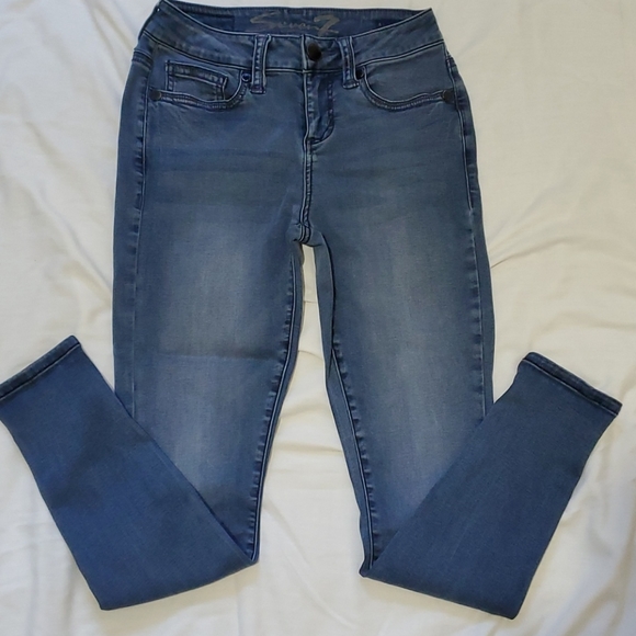 Womans stretch denim leggings - Picture 1 of 5
